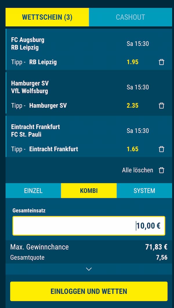 Tipp der Woche zum Freispielen des sportwetten de Bonus