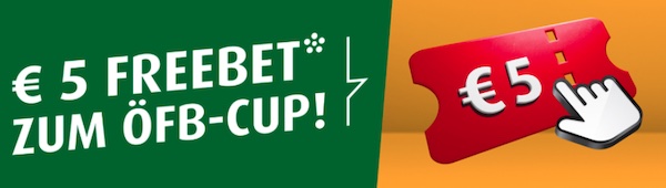 Hol dir eine 5€ Freiwette von tipp3 zum Achtelfinale des ÖFB-Cups!