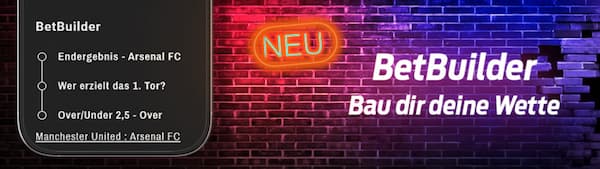 Kombiniere mit dem Bet Builder von Sporttip mehrere Auswahlen einer Partie