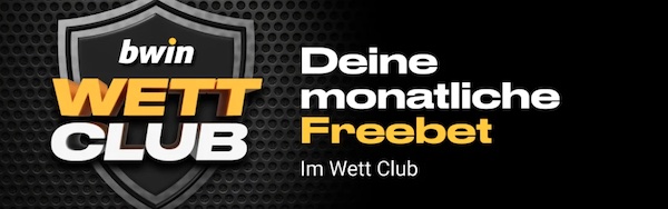 Monatlich eine Freebet sichern dank dem Bwin Wettclub