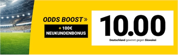 Interwetten Quote 10.0 auf Deutschland besiegt die Slowakei!