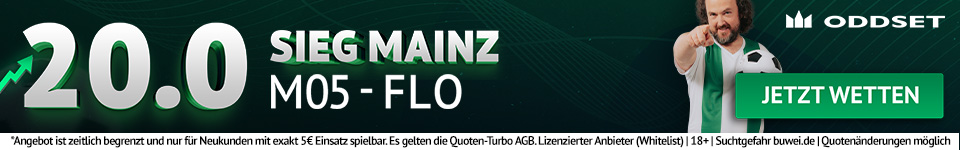 20er Quote bei Oddset auf Mainz besiegt Fiorentina