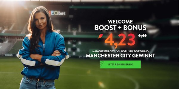 Neobet Boost zu Manchester City vs. Dortmund
