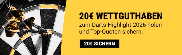 Gratis Guthaben von Interwetten zur Darts WM 2026