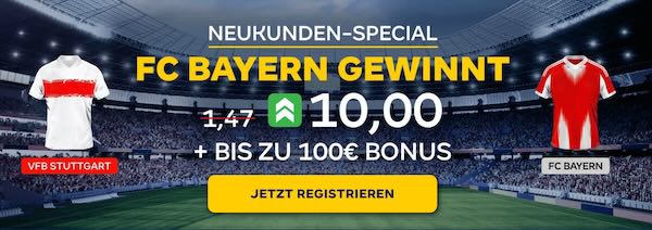 Merkur Bets Quotenboost mit erhöhter Quote auf die Bayern wetten am 6.12.