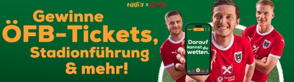 Mach mit beim tipp3 Gewinnspiel zum ÖFB-Team und hol dir fantastische Preise