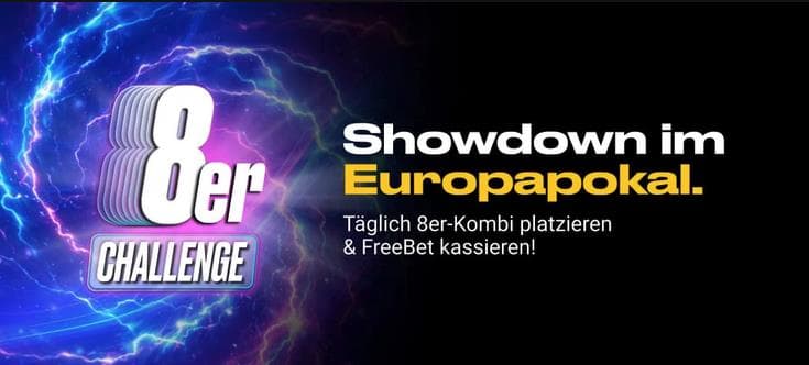 Platziere beim bwin Showdown Euroapokal eine 8er Kombi und sichere dir Freebets