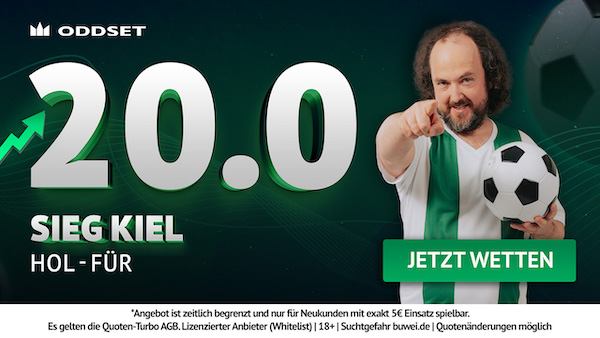 Holstein Kiel besiegt Greuther Fürth mit ODDSET Quote 20.0