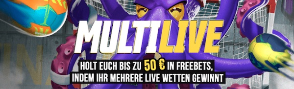 Bis zu 50€ in Freiwetten warten bei Winamax Multilive