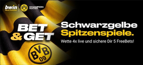 50€ in Freiwetten warten bei Bwin für Dortmund Wetten
