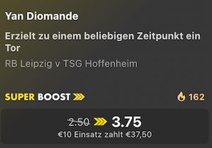 bet365 SuperBoost Leipzig Hoffenheim, 20.3.