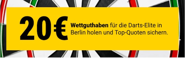 interwetten gutschein bringt 20 euro wettguthaben zur darts elite in berlin