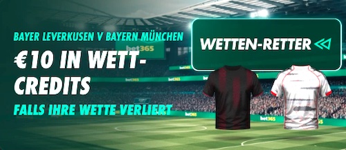 Bis zu 10€ in Wett-Credits für deine verlorenen Leverkusen Bayern Wetten