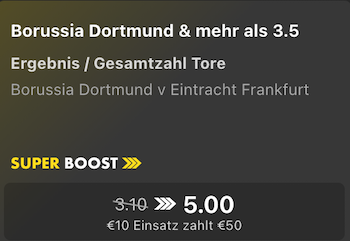bet365 SuperBoost BVB SGE - 8.5.