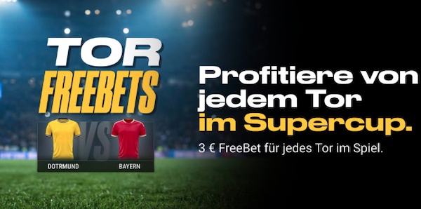 3€ Freebet von Bwin für jedes Tor bei Dortmund - Bayern