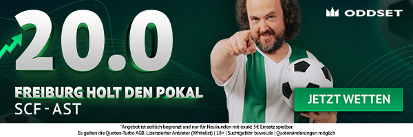 20er Quote bei Oddset auf SCF gewinnt Europa League