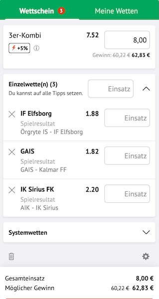 oddset freebet wettschein in kw 22