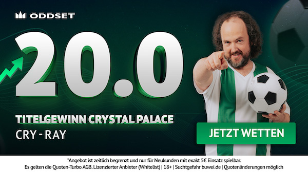 ODDSET: Crystal Palace gewinnt die Conference League zu Quote 20.0