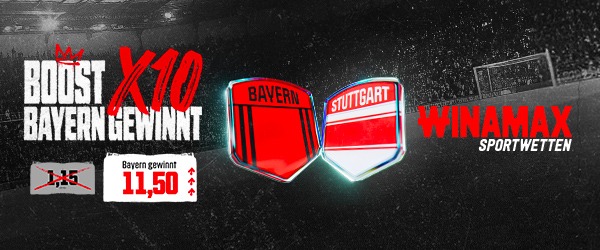 Winamax Boost zum Endspiel im DFB Pokal zwischen Bayern und Stuttgart