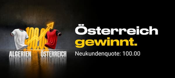 Quote 100 für Neukunden bei Bwin zu ALG vs AUT
