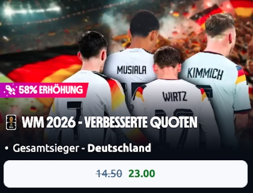 Betano Boost - Deutschland wird Weltmeister zu Quote 23.0!