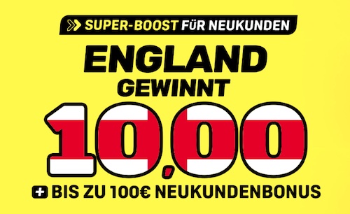 Daznbet Quote 10.0 auf England besiegt Kroatien!