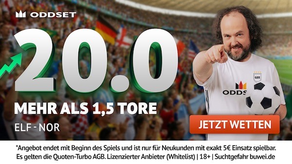 Oddset Quote 20 zu CIV vs NOR
