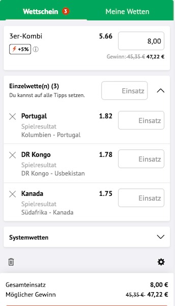 oddset freebet wettschein in kw 26