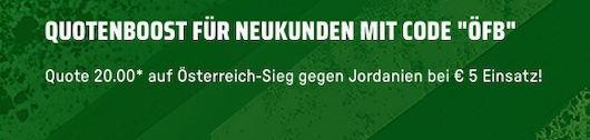 Tipp3 Quotenboost zu Österreich - Jordanien