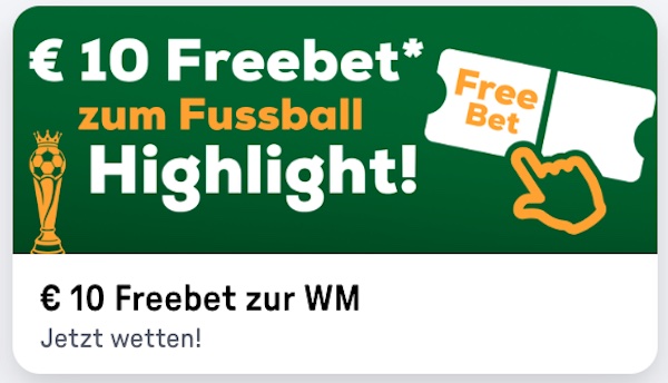 10€ Freebet von tipp3 zur Eröffnung der WM 2026!