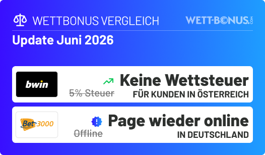 Das hat sich im Mai in unserem Wettbonus Vergleich getan