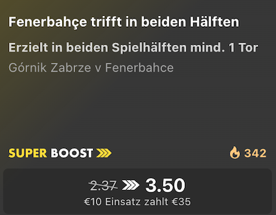 bet365 Wettboost Fenerbahce CL-Quali 29.7.