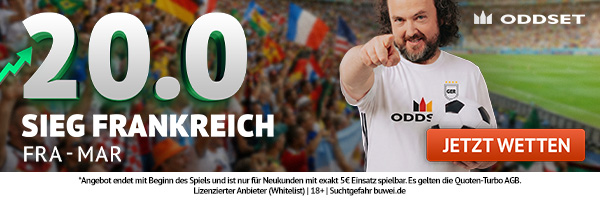 Oddset Boost zu Frankreich vs Marokko