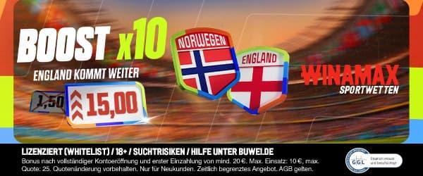 Norwegen vs England Winamax Quoten