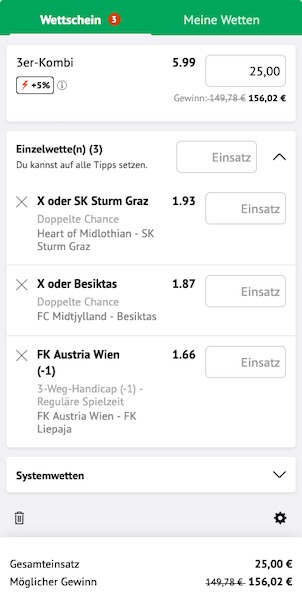 oddset freebet wettschein in kw 31