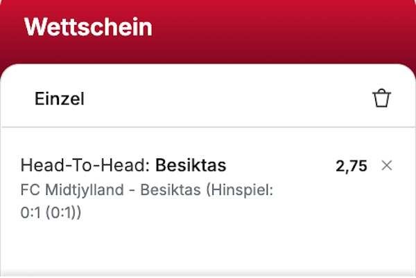 tipico head to head tipp midtjylland besiktas