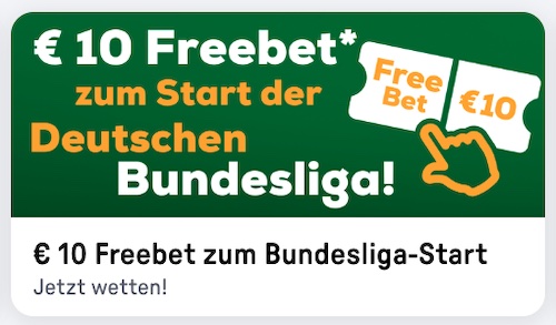 Tipp3 Freiwette zum Start der neuen Bundesliga-Saison