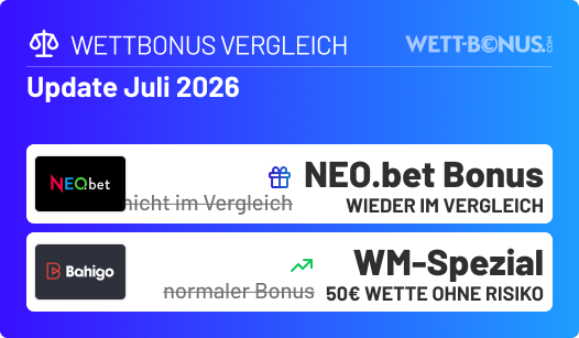 Das hat sich im Juni in unserem Wettbonus Vergleich getan