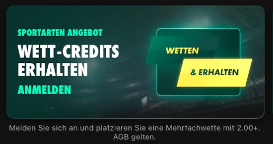 Sicher dir Bet365 Wett-Credits für Tipps auf beliebige Sportarten