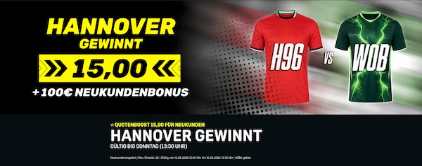 Daznbet Quotenboost zu Hannover - Wolfsburg