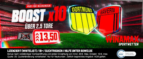 Super Cup Winamax Quoten BVB vs Bayern
