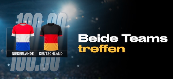 Bwin Quote 100.0 auf beide Teams erzielen ein Tor bei NED - GER