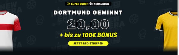 DAZN Bet Boost zu VfB vs BVB