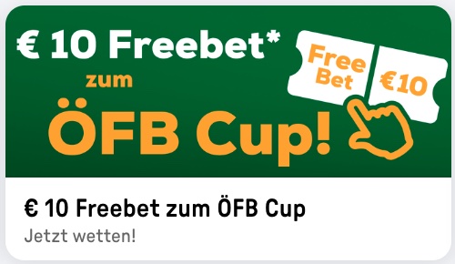 Tipp3 Freebet zum ÖFB-Cup Achtelfinale