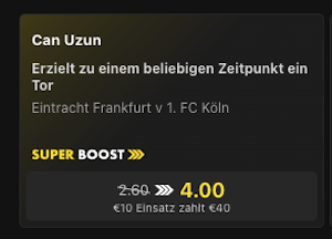 bet365 Boost Can Uzun trifft 16.10.