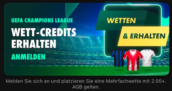 Bet365 Wett-Credits zum 3. Spieltag der Königsklasse