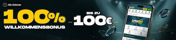 100% bis 100€ warten beim Letsbet Bonus
